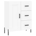 vidaXL Vysoká skrinka biela 69,5x34x180 cm spracované drevo