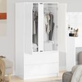 vidaXL Šatná skriňa Biely 79,5 x 49 x 156 cm Konštruované drevo