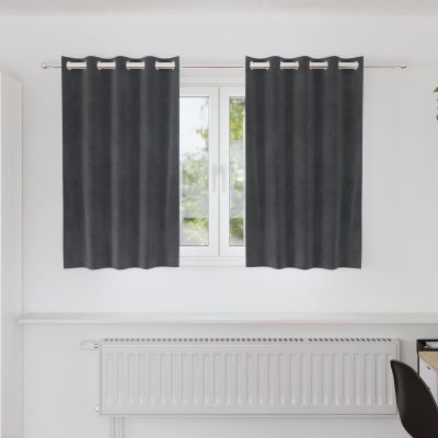 vidaXL Zatemňovacie závesy 2 pcs Svetlosivá 140 x 140 cm Zamat