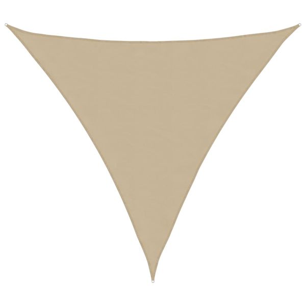 vidaXL Tieniaca plachta, oxford, trojuholníková 5x5x5 m, béžová
