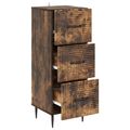vidaXL Zásuvkový kabinet Dymový dub 33 x 34,5 x 89,5 cm