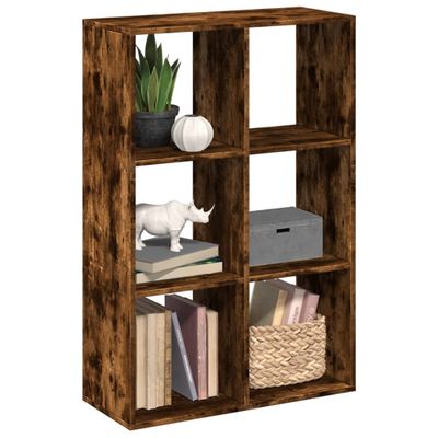 vidaXL Rozdeľovacia knižnica dymový dub 69,5x29x103,5 cm kompoz. drevo