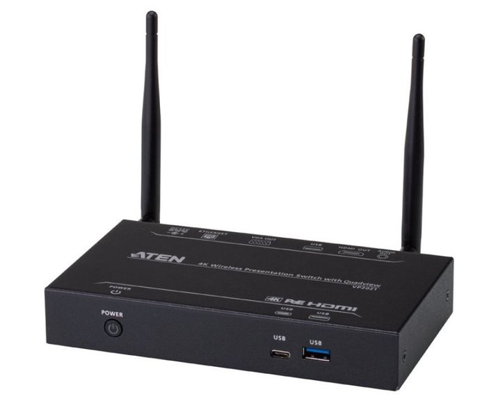 ATEN 4K Bezdrôtový prezentačný prepínač, QuadView