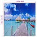 vidaXL Skladací paraván 160x170 cm potlač pláže