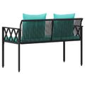 vidaXL Záhradné lavičky 2 -Seater 116 x 56 x 75 cm polyratan