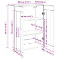 vidaXL Komoda staré drevo 69,5x34x90 cm kompozitné drevo