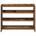 vidaXL Regál na topánky staré drevo 80x25x62 cm spracované drevo