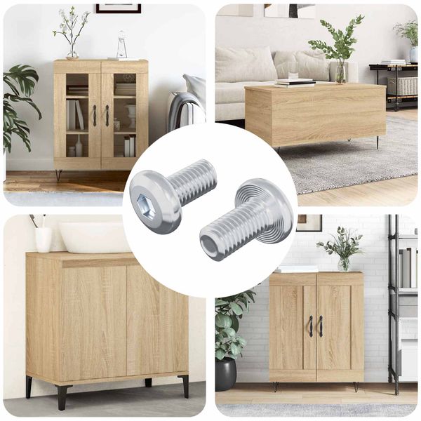 vidaXL Zámková skrutka Jednofarebný 2 pcs Strieborná M6 x 12 mm Oceľ