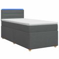 vidaXL Posteľ boxspring s matracom Tmavosivá 90 x 200 cm Látka