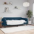 vidaXL Denná posteľ modrá 80x200 cm zamat