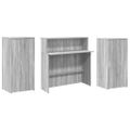 vidaXL Recepčný stôl sivý dub sonoma 200x50x103,5 cm kompozitné drevo