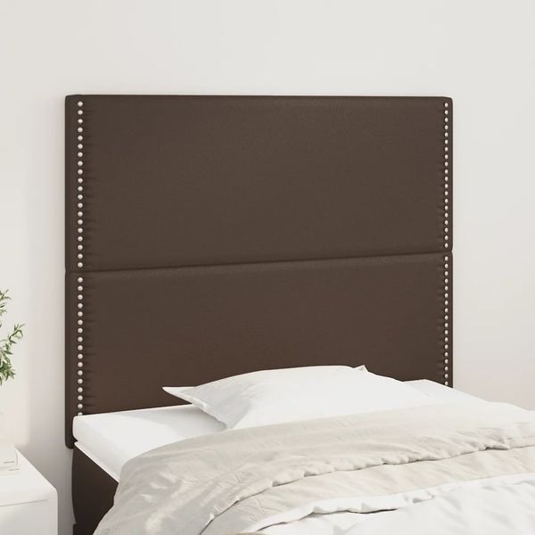 vidaXL Čelo postele hnedé 90x5x118/128 cm umelá koža