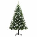 vidaXL Umelý vianočný stromček s umelým snehom 150 LED Teplá biela