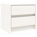 vidaXL Nočný stolík biely 40x31x35,5 cm masívne borovicové drevo