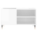 vidaXL Skrinka na platne lesklá biela 85x38x48 cm kompozitné drevo