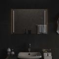 vidaXL Zrkadlo do kúpeľne s LED Priehľadná 70 x 50 cm tvrdené sklo