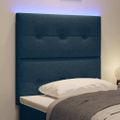 vidaXL LED hlavová doska s LED pásikmi Modrá 100 cm látka