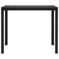 vidaXL Konferenčný stolík, čierny 78x78x74 cm, HDPE, drevený vzhľad