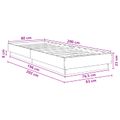 vidaXL Posteľový rám s LED Betónovo sivá 80 x 200 cm Kompozitné drevo