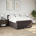 vidaXL Boxspring posteľ s matracom tmavohnedá 160x200 cm látka