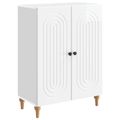 vidaXL Servírovacia skriňa Biela s vysokým leskom 66 x 34,5 x 90 cm