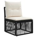 vidaXL Súprava záhradných pohoviek 14 ks Čierna polyratan