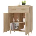 vidaXL Komoda dub sonoma 69,5x34x89 cm spracované drevo