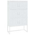 vidaXL Vysoká skrinka biela 80x35x135 cm oceľ