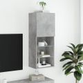 vidaXL TV skrinka s LED svetlami betónovo sivá 40,5x30x102 cm