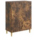 vidaXL Servírovacia skriňa so zásuvkou Dymový dub 66 x 34,5 x 90 cm