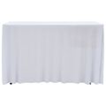 vidaXL Naťahovacie obrusy na stôl so závesom 2 ks biele 120x60,5x74 cm