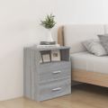 vidaXL Nočné stolíky 2 ks sivý dub sonoma 50x32x60 cm