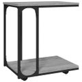 vidaXL Bočný stolík s kolieskami sivý sonoma 50x35x55,5cm sprac. drevo