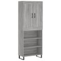 vidaXL Vysoká skrinka sivý dub sonoma 69,5x34x180 cm spracované drevo