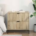 vidaXL Nočný stolík dub sonoma 63.5 x 36 x 61 cm Kompozitné drevo