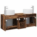 vidaXL Set kabinetov do kúpeľne 3 ks Staré drevo 49,5 x 44,5 x 66 cm