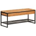 vidaXL Lavička na topánky 110x35x45 cm masívna akácia a železo