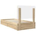 vidaXL Úložná posteľ Sonoma dub 90 x 190 cm Kompozitné drevo