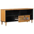 vidaXL TV skrinka Prírodná 100 x 33 x 46 cm Masívne mango drevo