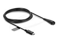 Delock - USB kabel - USB-C (M) do 2 piny (M) - 4.8 V - 1.25 A - 1.5 m - cerná