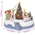vidaXL Vianočná dekorácia dediny 22 x 21,5 x 17 cm Plast Viacfarebný