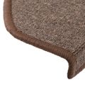 vidaXL Schodové rohože 15 ks 65x24x4 cm kávovo hnedé polkruhové veľké