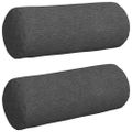 vidaXL Podložkové vankúše 2 pcs Tmavo šedá Ø 15 x 40 cm
