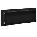 vidaXL Zrkadlo do kúpeľne s LED Čierny dub 100 x 8,5 x 37 cm Sklo