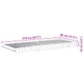 vidaXL Penový matrac biely 80x210 cm 7 zón tvrdosť 20 ILD