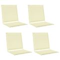 vidaXL Sedadlové a zadné vankúše Polyester Krémová 47 x 45 x 2 cm