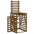 vidaXL Úložný box pre odpadkový kôš medovohnedý 84x90x128,5cm borovica