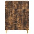 vidaXL Servírovacia skriňa so zásuvkou Dymový dub 66 x 34,5 x 90 cm