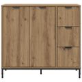 vidaXL Servírovacia skriňa Remeselný dub 89,5 x 33 x 82 cm