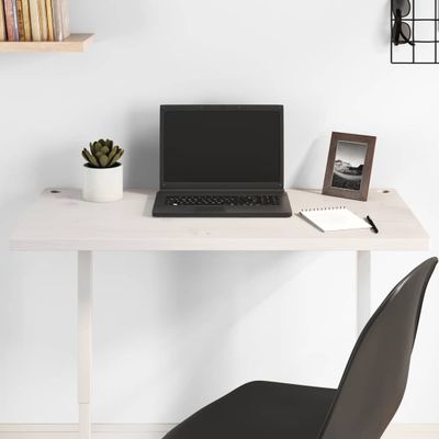 vidaXL Doska stolíka biela 80x40x2,5 cm masívne borovicové drevo